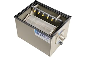 PINBOER Rotary Drum Filter-3000GPH Canister Filter AC110-240V RDF Fully Automatic Water Self-Cleaning Filtration for Koi Pond,Fish Pond,Aquarium,Fish Farm,Seedling Cultivation Base,Aquaculture,Hydroponics