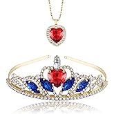 JMTEEA Snow White Crown Princess Snow White Headdress Tiara Halloween Costume Accessories for Women Girls Birthday Gift