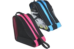 GOOYULE Adjustable Shoulder Strap Skate Bag - Large Capacity, Breathable, Fits Quad, Inline, Ice & Roller Skates and Accessories