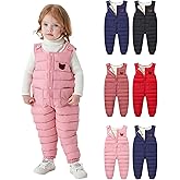 Toddler Snow Pants Waterproof Overalls Baby Boy Girl Snowpants Winter Warm Down Ski Bibs Pants Thicken Snowboard Skiing Suit