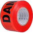 TopSoon Red Danger Tape Roll Do Not Enter Barricade Tape 3-Inch by 1000-Feet, Premium Construction Tape Red Color Caution Tape Safety Barrier Tape