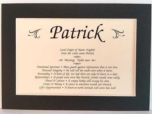 Amazon Com 5x7 Boy S First Name Origin Meaning Personality Traits Green Matting Handmade