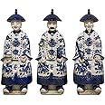ChinaFurnitureOnline Qing Dynasty Emperor Chinese Figurines in Blue and White Porcelain