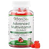 BariSlim Advanced Bariatric Multivitamin Gummies - Specially Formulated Bariatric Vitamins for Patients After Weight Loss Surgery - Supports Energy & Immune Health | Strawberry (90 Vegan Gummies)