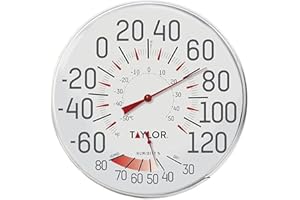 Taylor Precision Products Humidiguide Dial Thermometer (12-Inch), White, One Size