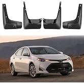 BDFHYK Mud Flaps Splash Guards 4PCS Front &amp; Rear Side Mud Guards Compatible with Toyota Corolla 2014-2017 11th gen Without OEM Fender Flares