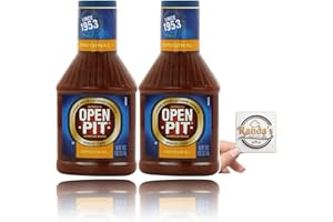 RANDA'S RECIPES Open Pit Original BBQ Sauce, 18 Oz (Pack of 2) with Recipe Card