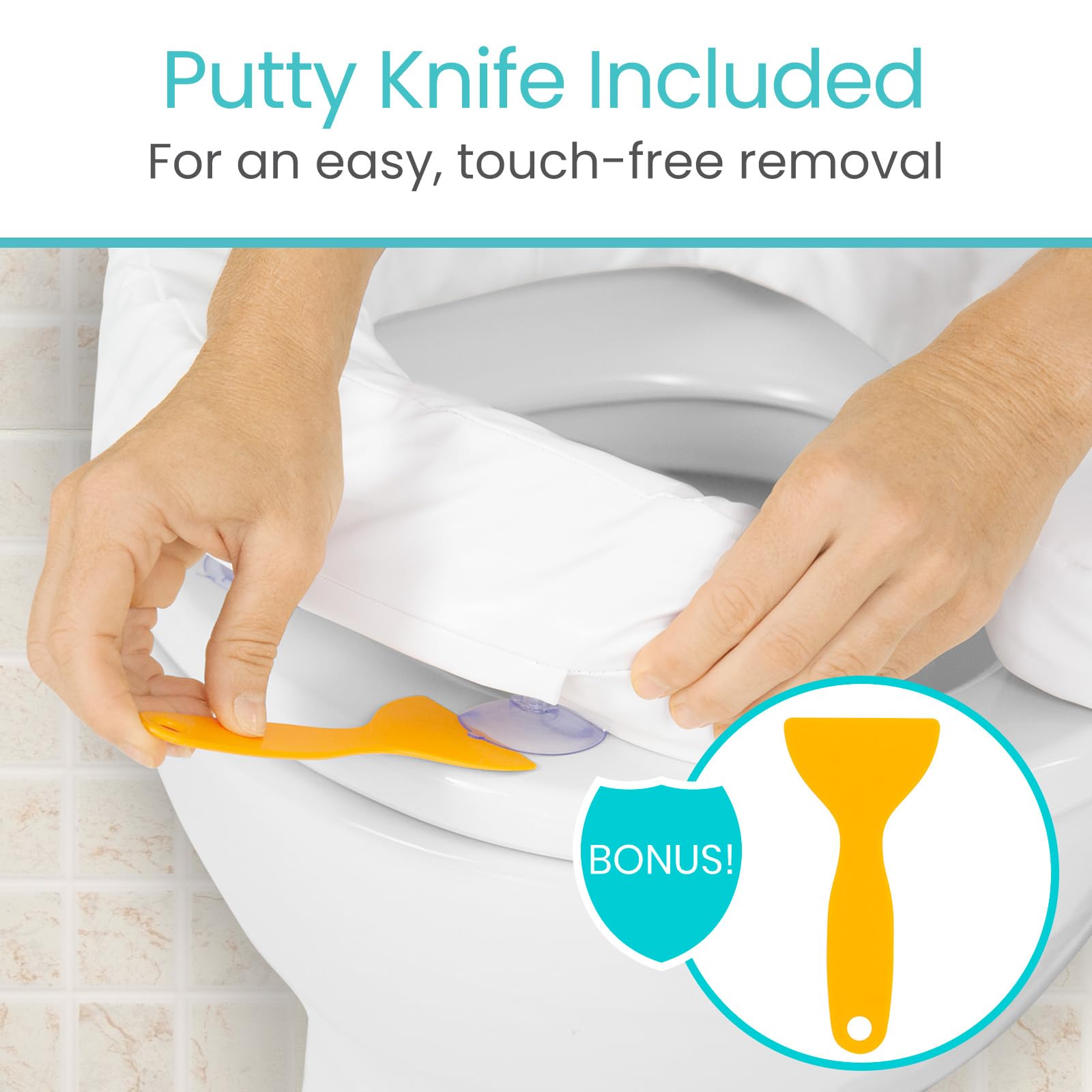 Vive Toilet Seat Cushion (Soft Cushioned Foam) - Easy Clean Soft Padded Bathroom Attachment - Elongated, Standard Seats - Comfort & Support Donut for Handicap Adults