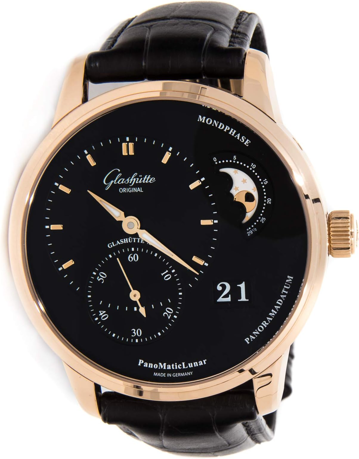 Glashutte Original PanoMatic Mechanical (Automatic) Black Dial Mens Watch 1-90-02-49-35-30 (Certified Pre-Owned)