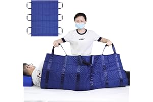 ENLUNTRA Multipurpose Positioning Bed Pad with Reinforced Handles Reusable & Washable Transfer Sheets for Turning, Lifting & Repositioning for elderly Hospital Bed Moving Sheets Transfer board（47×35in）