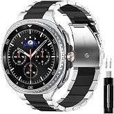 Metal Band for Samsung Galaxy Watch 9 8 7 6 5 4 Ultra Classic FE Pro | Extra Link,Fit 5.5-9.5"Width 20-22mm,StainlessSteel Metal Replacement Classic Casual 40mm 44mm 42mm 46mm 43mm 45mm