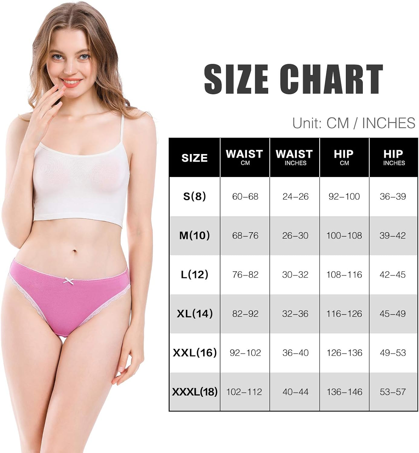 LYYTHAVON Women's Cotton Underwear Briefs Breathable Ladies Panties: Clothing