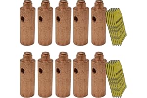 GOUNENGNAIL Copper Ground Rod Clamp with Electrical Tag, Loose-proof Ground Connector Lock by Hammer for Grounding Rod and Wire Connection for 5/8'' actual 14.2mm O.D Ground Rod (10)