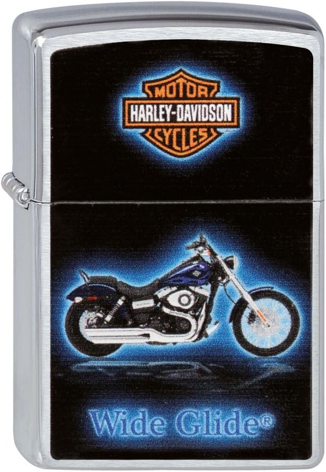 Zippo Collection 2013 2.003.094 Cigarette Lighter Harley Davidson Wide Glide Brushed Chrome