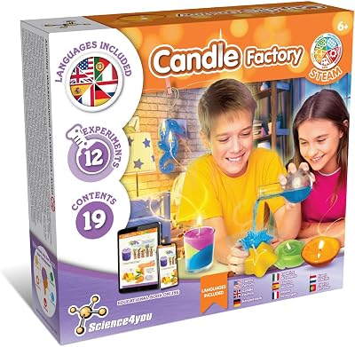 Science4you Candle Factory Kit for Kids Candle Making with 12 Experiments
