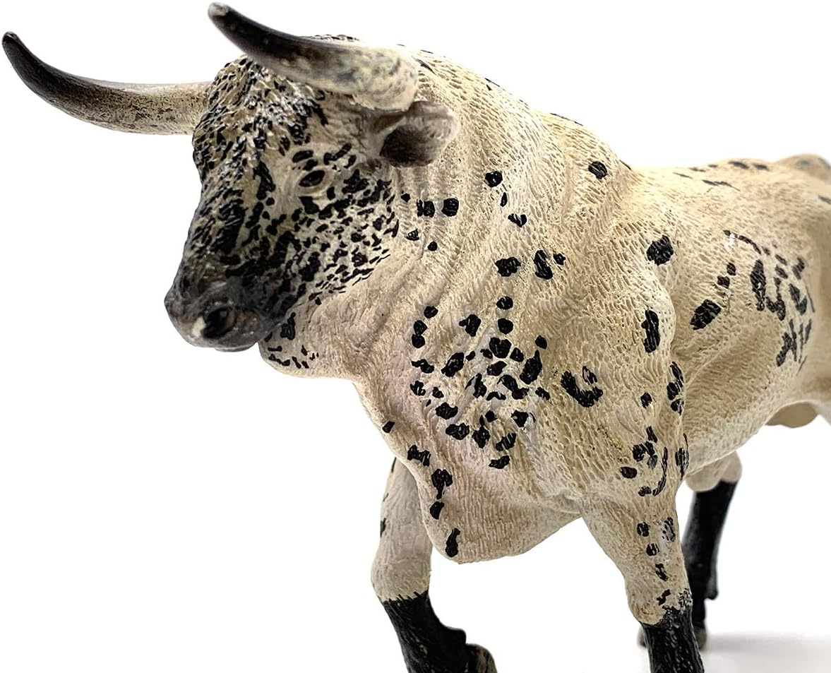 Deqube, Bravo Ensabanado Trotando Bull Figure, White, 17 x 8 x 4.2 (90110003), Assorted Colour/Model, White/Dark Grey Heather - Image 5