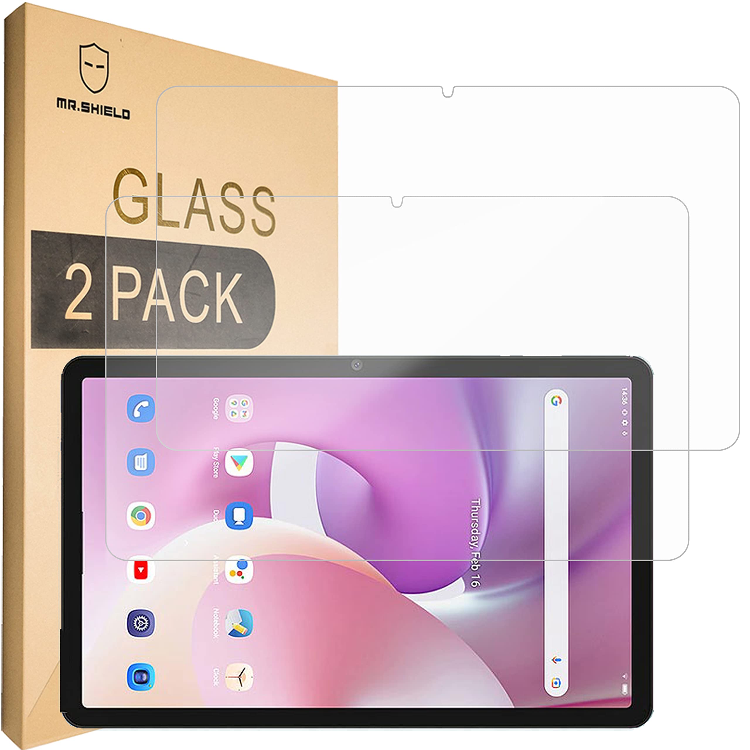 Mr.Shield Screen Protector for Blackview Tab 16 Tablet [Tempered Glass] [2-PACK] Screen Protector
