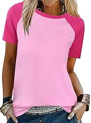 Remidoo Womens Color Block Short Sleeve T Shirt
