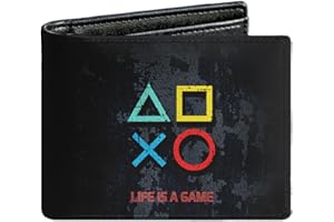 WRIGAEL Credit Card Holder Wallet Rfid Blocking Kids Boys Bifold Teen Cool Cute for Cash with ID Window Cardholder Teenage Teenager, Game