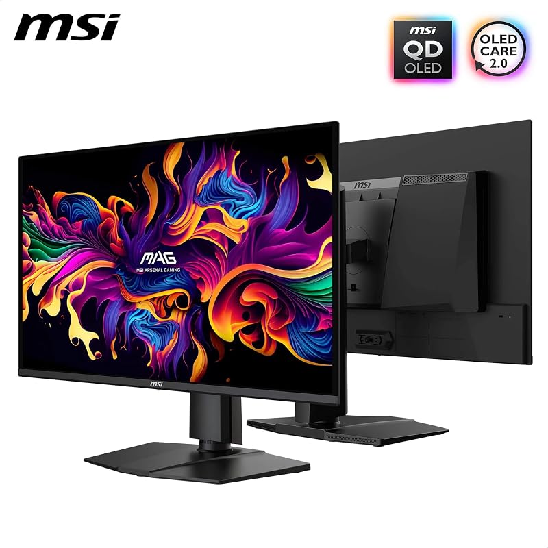 mag 274QPA QD-OLED X24 de 27" - Monitor Gaming, WQHD, Panel QD-OLED de 2560 x 1440, 240 Hz, 0,03 ms, Compatible con G-Sync, AMD FreeSync Premium, HDMI 2.1, DP 1.4a, Altura Ajustable, ngreo