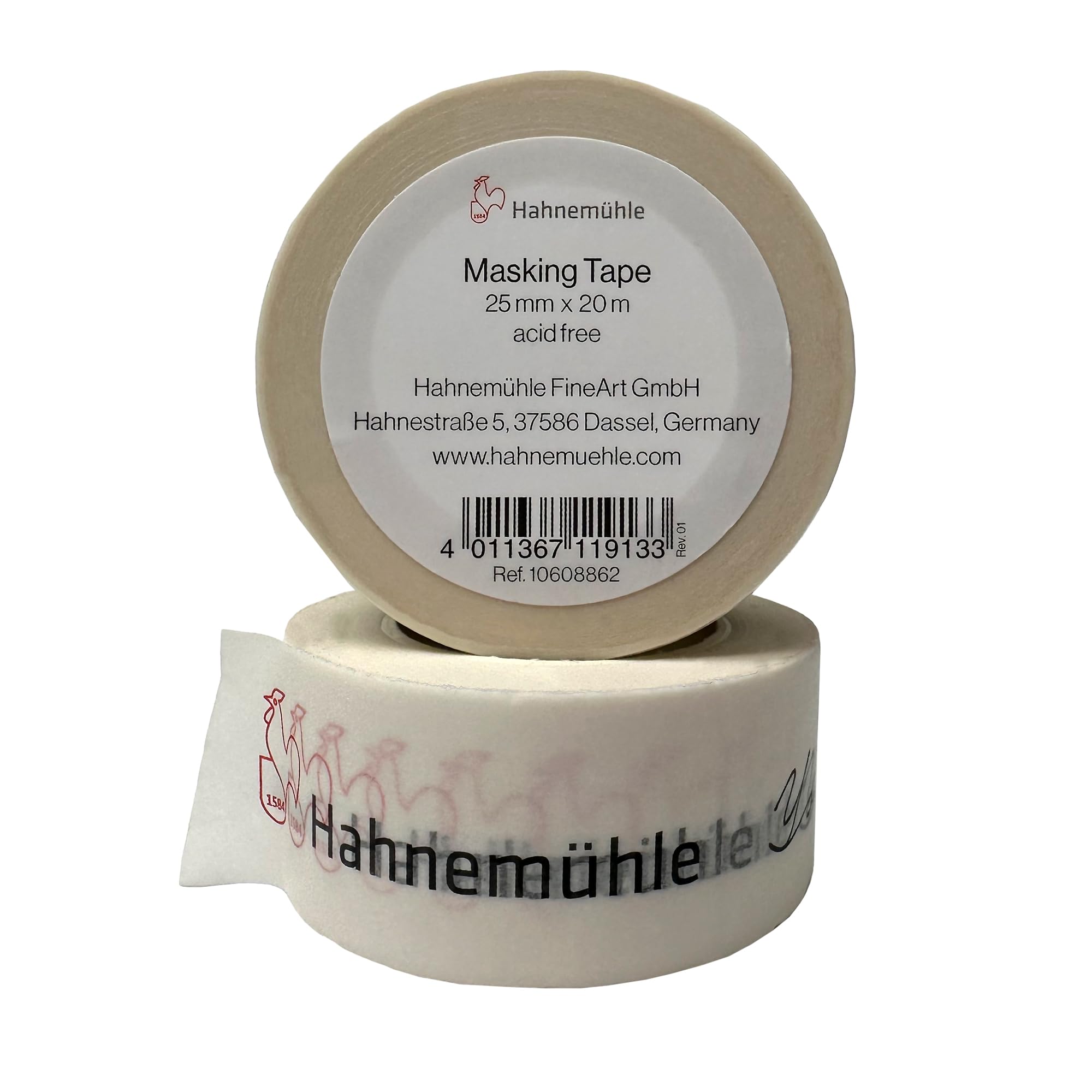 Hahnemühle Masking Tape Waterproof Washi Tape Watercolor 20 Meters Long (White, 25mm)