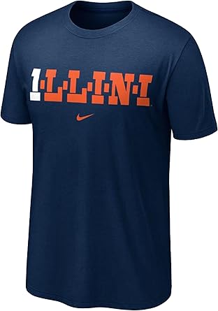 orange and navy blue nike shirt
