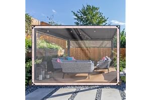 ZERNBER Clear Waterproof Tarps,10x12FT Heavy Duty Waterproof Clear Tarps(Thicken),Clear Vinyl Tarps with Grommet,Outdoor Garden Rainproof Covering,for Covering Henhouse Porch Canopy Plant Camping