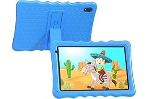 BYYBUO Kids Tablet, 10.1 inch Android 13 Tablet for Kids, 4GB RAM 64GB ROM 5000mAh Battery, Toddler Tablets with Bluetooth, W