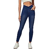 IUGA Women Jeans High Waisted Stretchy Jeans Jeggings Women Tummy Control Pull on Skinny Jean Leggings with Pockets Trendy