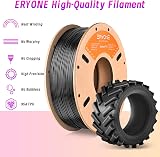 ERYONE 1.75mm TPU Filament 1kg Black Flexible 95A For 3D Printers view 3