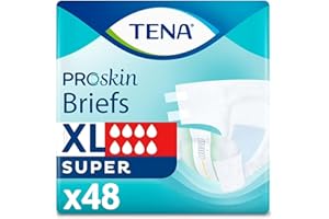 Tena ProSkin Unisex Adult Diapers with Tabs, Maximum Absorbency, X-Large, 48 ct