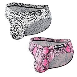 JOCKMAIL 2PCS/Pack Men's Leopard Print Underwear