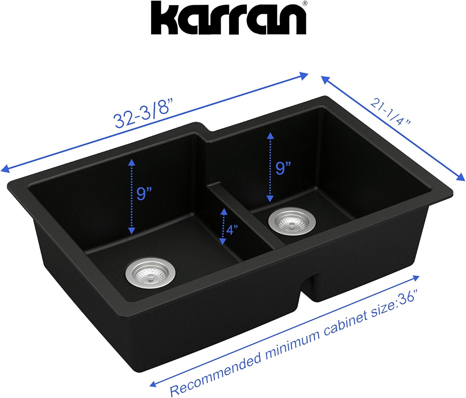 Discount Karran 32 Undermount Large Small Bowl Quartz Kitchen Sink In Bisque Considerate Service Staging Elektroheizung Com