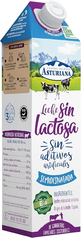CLA Pacote de Leite Semi-Desnatado Sem Lactose 6x1L