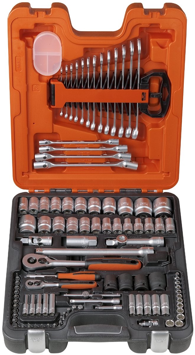 Bahco S106 Socket & Spanner Set, Metric 1/4" & 1/2" Drive, 106 Pieces