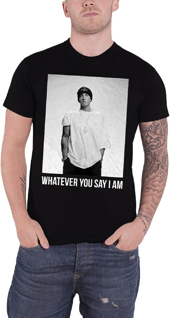 Eminem Mens T Shirt Black Whatever You Say I Am Official