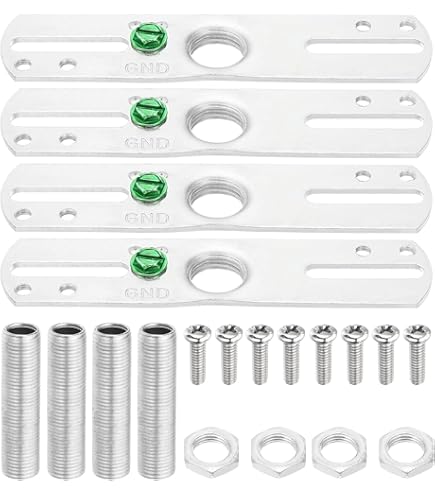 PATIKIL 4 Inch Light Fixture Mounting Bracket, 2 Set Round Ceiling