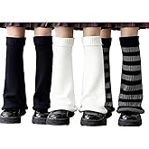LUJIEBANG 3 Pairs Leg Warmers for Womens,Flared Leg Warmers,Knit Baggy Thigh High Legwarmers Long Leg Socks of Harajuku Accessories