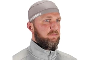 Ergodyne Chill Its 6632 Cooling Skull Cap, Sweat Wicking Helmet Liner, UPF 50 Sun Protection, Gray, One Size