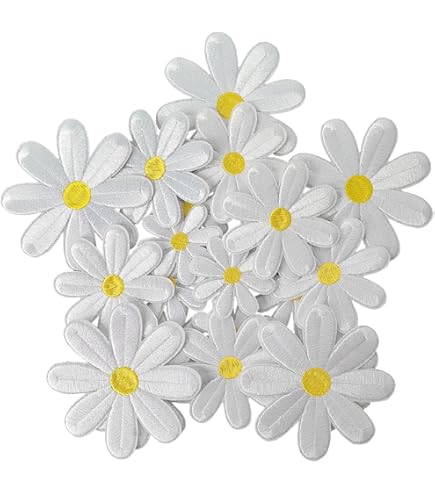 Amazon.com: Daisy, Flower, Embroidered, Iron on Patch (4