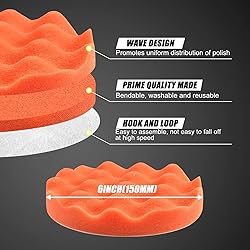 6 Inch Car Polishing & Buffing Sponge Pads Kit Wool