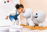 Nattou Wooden Rocker Elephant Tembo Grey Padded Seat Safety Belt Ages 10-36 view 7