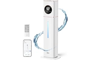 Dreo HM735S 11L Smart Humidifier Large Room 700 ft², 100H Cool Mist Air Humidifiers for Bedroom, Top-Fill Self-Cleaning Tank, 26dB, Auto Mode, Aroma Box, RGB Light, Remote & APP Control, Baby, White