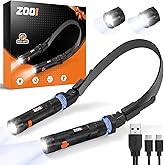 ZOOI Rechargeable Neck Work Light with 150&deg; Adjustable Angle, Gifts for Men | Detachable Neck Flashlight Lamp for Reading, Dad Mens Gifts for Him Dad Husband, Cool Gadgets Stuff for Camping, Fishing
