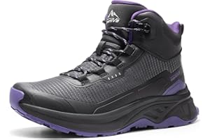 NORTIV 8 Women's Waterproof Lightweight Hiking Boots Outdoor Mid Rubber Backpacking Trekking Trails PATHFINDER