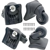 Luggage Wheels Replacement Kit for Suitcase, Steel Core 360&deg; Silent Spinner Wheels for Suitcases - Fits Major Brand Rolling Luggage (4 Pcs)