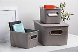 TATAY 5 L Plastic Storage Basket Taupe with Integrated Handles 18.1x27.2x13 cm view 4