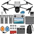 DJI Air 3S Drone Fly More Combo with DJI RC 2 Screen Remote Drone with 4K HDR, 46-Min Max Flight Time, 48MP Bundle with 128 GB Micro SD Card, 3.0 USB Card Reader, Landing Pad, Waterproof Backpack and More