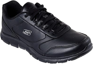 women's black slip resistant sneakers