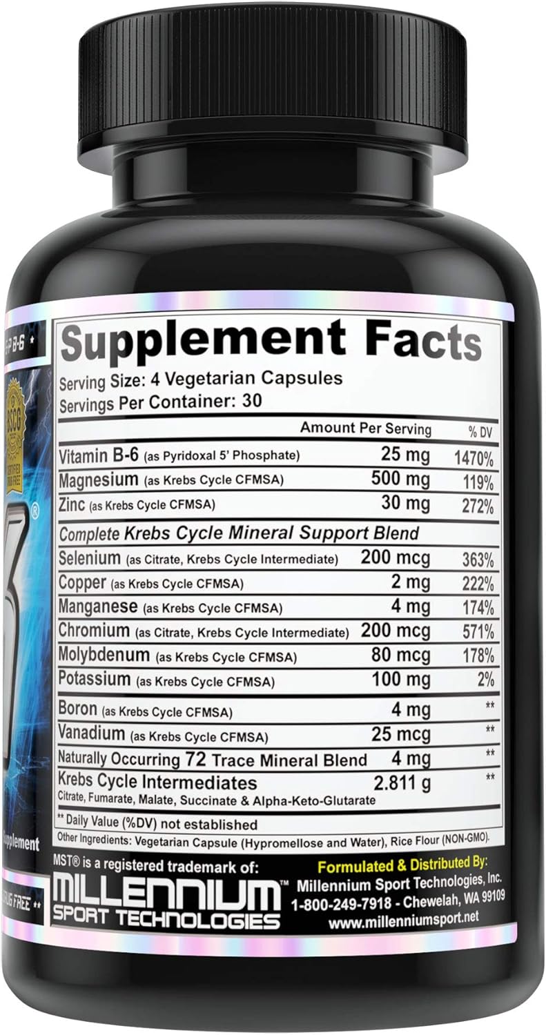 ZMK Nighttime, Multi Mineral Supplements, Zinc, Magnesium, Trace Minerals, ATP, BSCG Certified, 120 V Capsules by MST Millennium Sport Technologies: Health & Personal Care
